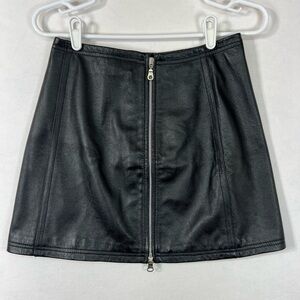 Wilsons Maxima Leather Mini Skirt Full Zip 6